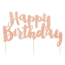 Birthday Cake Glitter Rose Gold Happy 30th Birthday Your Place To Buy And Sell All Things Handmade Rose Gold Cake Topper Gold Glitter Cake Topper Rose Gold Cake