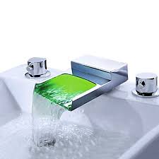 led waterfall sink faucet chrome