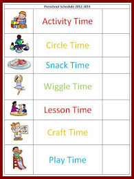 Pin Free Preschool Daily Schedule Template Tattoo Re