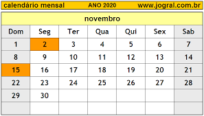 Donald trump, presidente dos estados unidos, disse pela primeira vez em sua conta no twitter que recomenda que seja feito o que precisa ser feito em relação aos protocolos 25/nov/2020. Calendario Mensal Novembro De 2020 Imprimir Mes De Novembro 2020