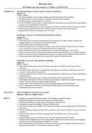 Business Analyst Systems Analyst Resume Samples Velvet Jobs