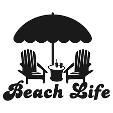 Beach Silhouette Pictures Black And White Beach Life Cuttable Design Png Dxf Svg Eps File For Etsy In 2020 Cricut Cricut Projects Vinyl Svg
