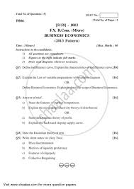 Business Economics Micro 2016 2017 Bachelor Of Commerce B Com 1st Year Fybcom 2013 Pattern Question Paper With Pdf Download Shaalaa Com