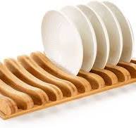 Amazon.com - Frcctre Bamboo Dish Drying Rack, 10 Slots ...