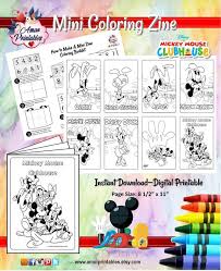 Mickey mouse clubhouse song drawing and coloring page hello kids, how to draw? Mickey Mouse Clubhouse Coloring Pages Mini Zine Coloring Etsy