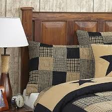 Keep reading after the chart to see other factors you should consider when you plan a bed. 3 Pc Cal King Jamestown Black Tan Quilted Bedding Set Country Primitive Ebay
