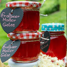 Erdbeer Holunderbluten Gelee Kochrezepte Von Kochen Kuche Rezept Holunderbluten Gelee Gelee Hollunderbluten Gelee