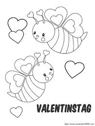 Ausmalbilder Valentinstag Bild Zwei Schmetterlinge