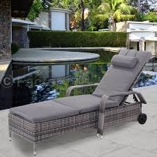 Goplus Outdoor Chaise Lounge Chair Recliner Cushioned Patio Furni Adjustable W Wheels Walmart Com Lounge Chair Outdoor Outdoor Chaise Lounge Chair Outdoor Chaise Lounge