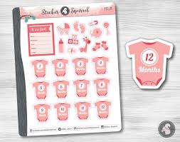 Baby Girl Planner Stickers Newborn Infant Baby Announcement Etsy Planner Stickers Planner Calendar Planner Erin Condren
