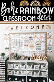 Boho Rainbow Muted Rainbow Classroom Decor Collection Editable 1 600 Pages Classroom Decor Kindergarten Classroom Decor Classroom Makeover