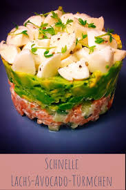 Schnelles Avocado Lachs Turmchen Schlemmerliebe Rezept Avocado Kochen Fur Gaste Vorspeise