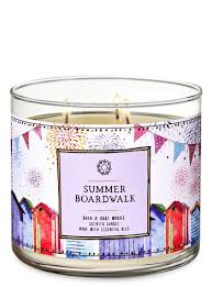Summer Boardwalk 3 Wick Candle Bath And Body Works In 2020 Bath Body Works Candles Bath And Body Works Summer Candles