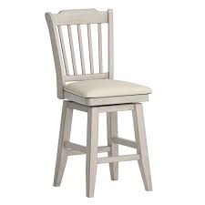 Homesullivan 24 In H Antique White Spindle Back Swivel Chair With Beige Linen Seat 40530sw5 24wh The Home Depot In 2021 Swivel Counter Stools Counter Stools Counter Height Chairs
