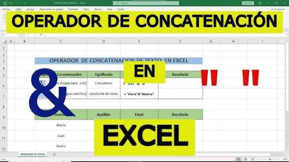 Tutorial 17 | OPERADOR de CONCATENACION de TEXTO en Excel (Unir texto usando &)