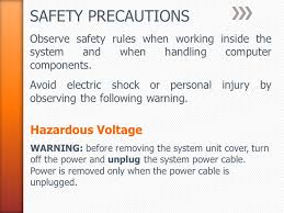 Computers began to be used in schools in the early 1980s, and several scholars Safety Precautions Hazardous Voltage Ppt Video Online Download