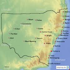 Izmantojiet kartes funkcijas, lai tuvinātu. Stepmap New South Wales