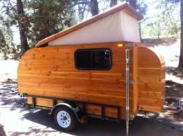 Self Made Wooden Camper Kleine Cabine Diy Camper Trailer Teardrop Trailer Camper Trailers