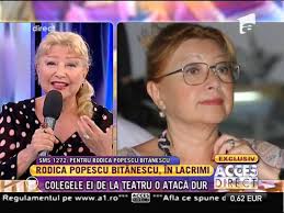 Actriță română de teatru, care a jucat în numeroase comedii la teatrul național „ion luca caragiale din bucurești. Colegele De Teatru O AtacÄƒ Dur Pe ActriÅ£a Rodica Popescu BitÄƒnescu Youtube