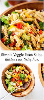 Simple Veggie Pasta Salad Gluten Free Dairy Free Vegan Mississippi Kitchen Recipe Dairy Free Pasta Dairy Free Salads Gluten Free Dairy Free Recipes