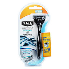 Schick hydro 5 sense hydrate shock absorb razor 1 handle & 2 cartridges. Schick Quattro Titanium Series 1 Razor Handle Buy Online In Faroe Islands At Faroe Desertcart Com Productid 9697270