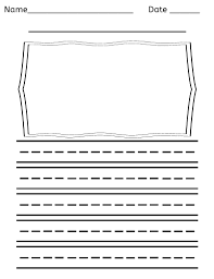 Download image more @ lbartman.com. Illustration Box Lined Writing Paper Primary Grades
