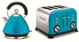 Morphy Richards Cyan Cordless Traditional Kettle 4 Slice Toaster Set Amazon Co Uk Kitchen Home Traditional Kettles Toaster Kettle And Toaster