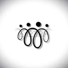 Family Of Four People Abstract Symbols Icons Using Line Loops Tatouage Enfant Tatouages Fille Symbole De La Famille