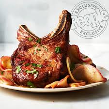 When cooked, transfer the chops to a warm plate, cover with foil, and rest in a warm place for 10 minutes. Ayesha Curry S Pork Chops With Apples Recipe People Com