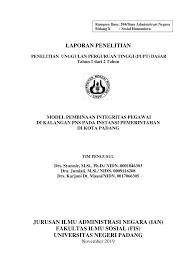 Manfaat penelitian manfaat yang diharapkan pada penulisan penelitian ini antara lain adalah: Pdf Laporan Penelitian Jurusan Ilmu Administrasi Negara Ian Fakultas Ilmu Sosial Fis Universitas Negeri Padang