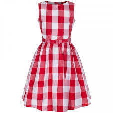 Lindy Bop Mini Audrey Red Gingham Size 3 4 Years