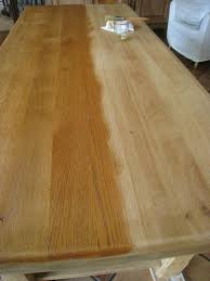 lighten an oak table patines couleurs kitchentable kitchentablefarmhouse kitchentableglass kitchen wood table diy diy flooring natural wood stain