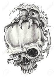 Maybe you would like to learn more about one of these? Art Surreal Skull Hand Pencil Drawing On Paper Stock Photo Picture And Royalty Free Image Image 89965481