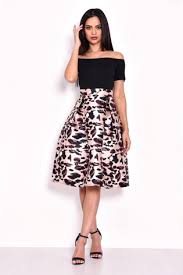 ax paris 2 in 1 printed skirt dress