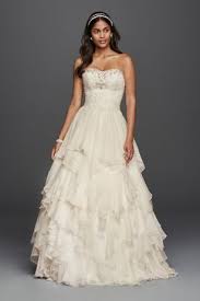 Oleg Cassini Ruffled Chiffon Wedding Dress David S Bridal Ball Gowns Wedding Wedding Dresses Ball Gown Wedding Dress