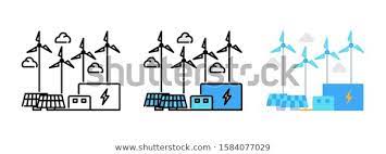 Power Plant Icon Set Isolated On Stock Vector Royalty Free 1584077029 Plant Icon Power Plant Icon Set