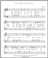 Piano solo sheet music of taps in level 1 (beginner) by daniel butterfield and horace lorenzo trim version of lyrics with fingerings, tutorial page, lyrics page and free complete audio sample. Christmas Song Lyrics And Free Piano Sheet Music For Holly And Ivy