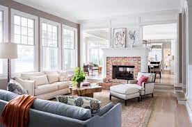 23 Double Sided Fireplace Designs In The Living Room Home Design Lover Sunken Living Room Living Room Remodel Fireplace Design