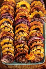 Maple Thyme Roasted Delicata Squash And Red Onion Heather Christo Recipe Delicata Squash Delicata Squash Recipe Red Onion Recipes
