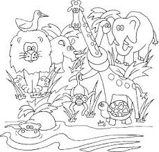 Coloring pages are a fun and exciting way for your child to learn about animals, fruits, vegetable and other important shapes during their formative years. Jungle Coloring For Kids Drawing With Crayons