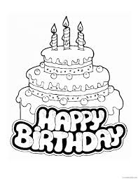 Diy happy birthday coloring pages free. Birthday Cake Coloring Pages Happy Birthday Coloring4free Coloring4free Com