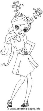 Printable harelow ever after high coloring page. Deerla Ever After High Coloring Pages Printable