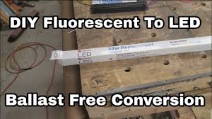 How To Convert Fluorescent Lights Into Ballast Free Led Youtube