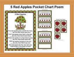 apple tree pocket chart poem poems and pocket chart