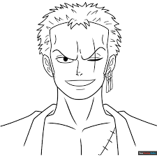 zoro one piece coloring page