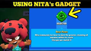 Nita strikes her enemies with a thunderous shockwave. Using Nita S Gadget In Brawl Stars Youtube