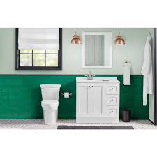 Glacier bay del mar 36 in. Glacier Bay 36 Bathroom Vanity Combo Sink Marble Top Mirror Artcomcrea