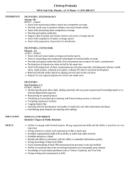 You can customize it the way you want in. Pr Intern Resume Samples Velvet Jobs