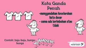 1) kata ganda seluruh / penuh. Kata Ganda Penuh Kata Ganda Penuh Berimbuhan Dan Kata Ganda Majmuk Youtube