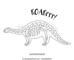 A procompsognathus and the landscape. Black And White Line Art With Dinosaur Skeleton Camarasaurus Skeleton Outline Drawing Fossil Of A Camarasaurus Dinosaur Canstock